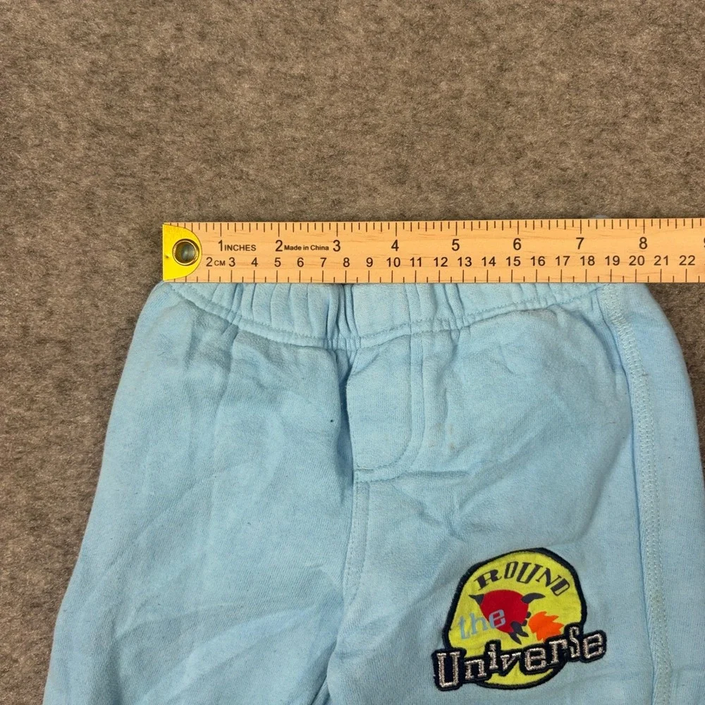 Flapdoodles‎ Sweatpants Baby 18M Blue Round The Universe Space Rocket Planet